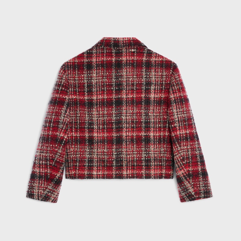 charlotte jacke aus kariertem wollstoff