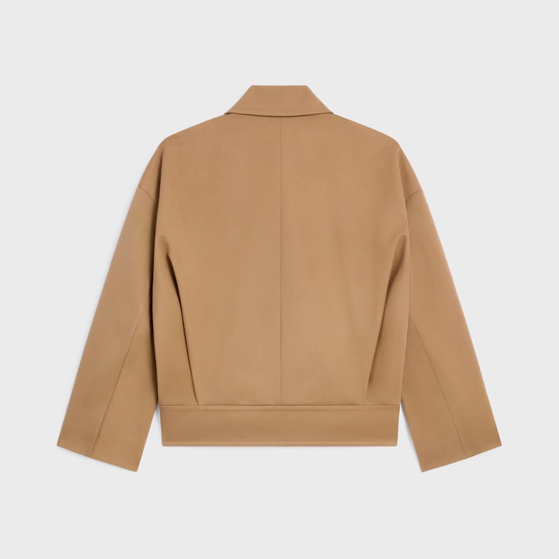 jacke aus baumwoll-woll-gabardine