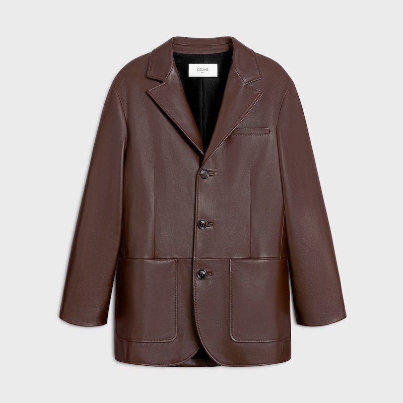 maßgeschneiderter blazer aus weichem lammleder