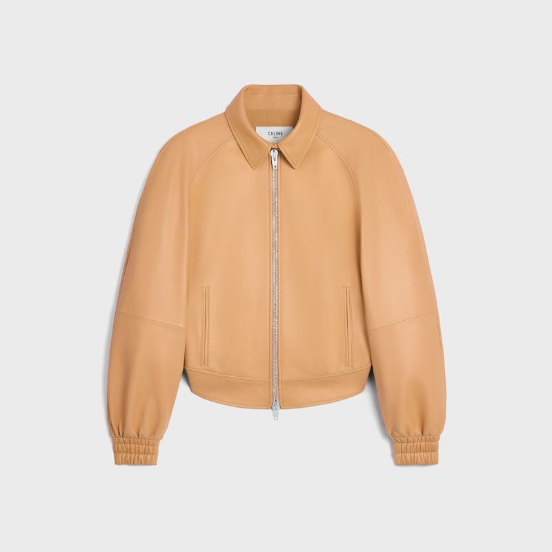 jacke aus langem lammleder