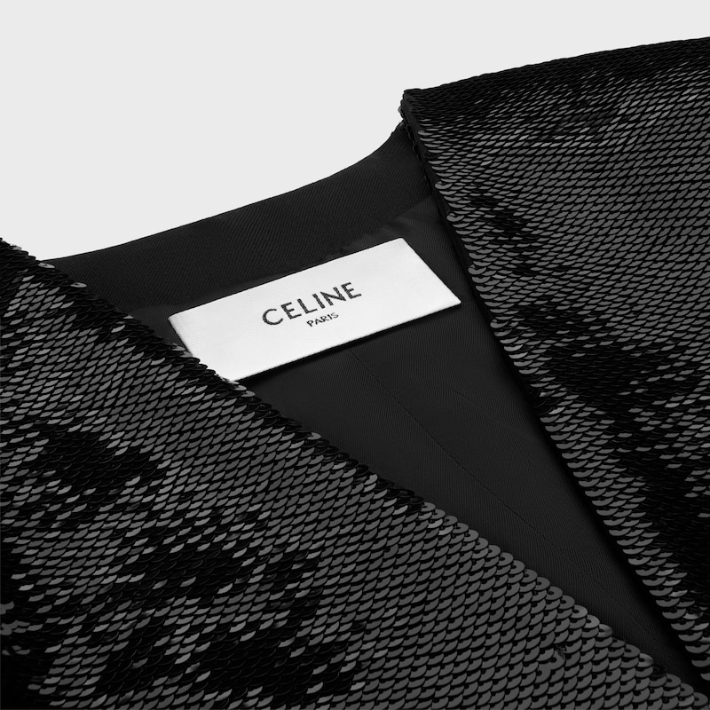 bestickte bolerojacke aus wollgabardine