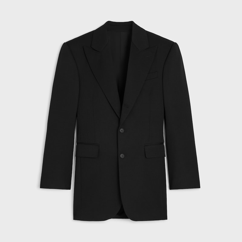 colonne-jacke aus diagonal geflochtener wolle