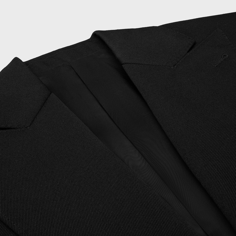 colonne-jacke aus diagonal geflochtener wolle
