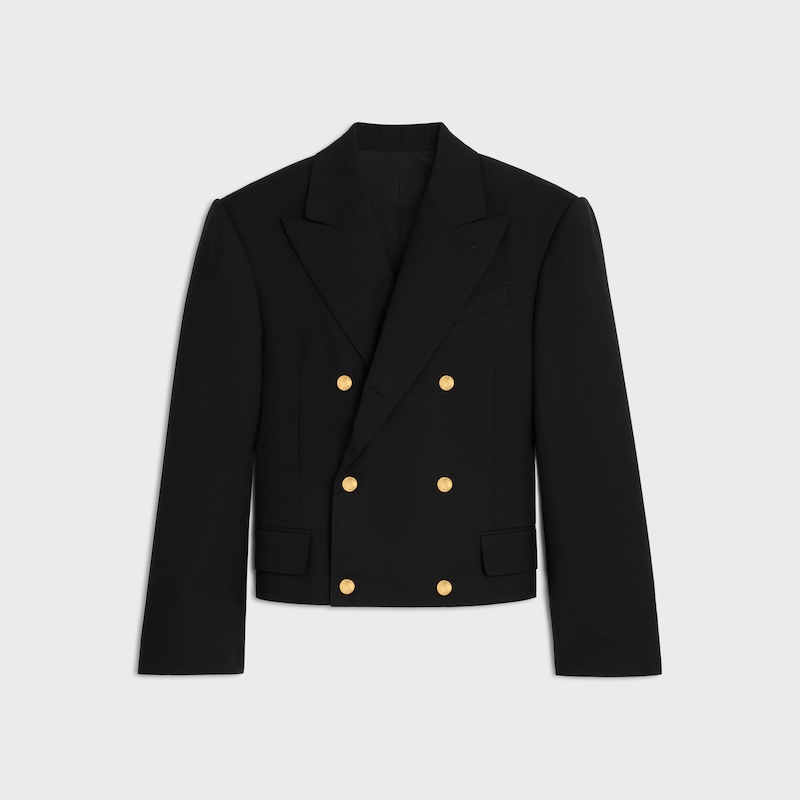 colonne-blazer aus wollgabardine