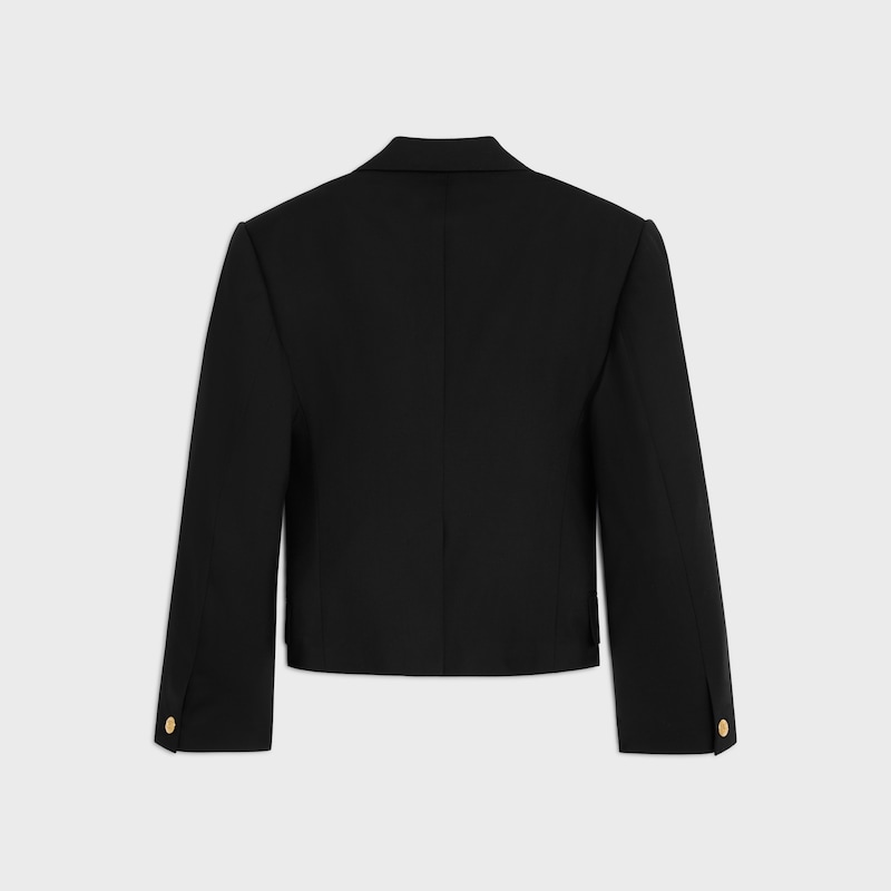 colonne-blazer aus wollgabardine