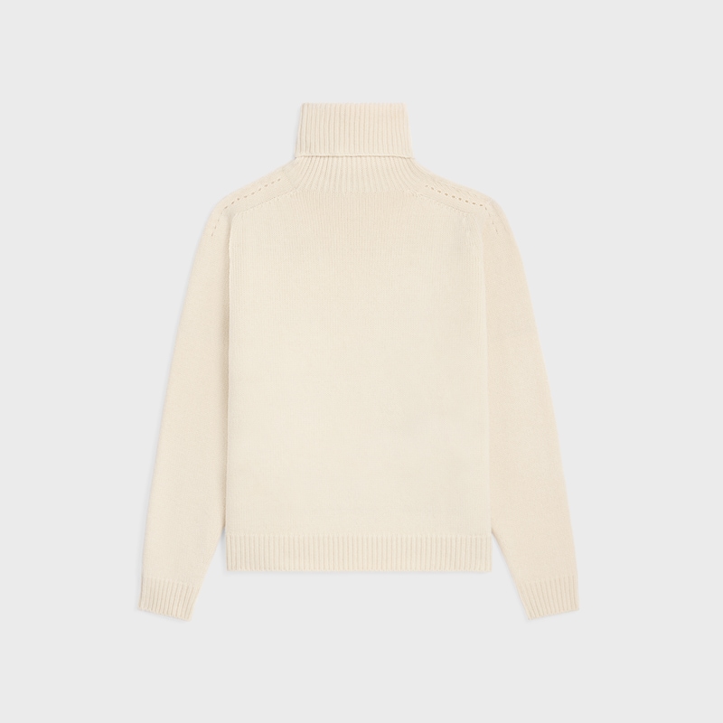 rollkragenpullover aus nahtlosem kaschmir
