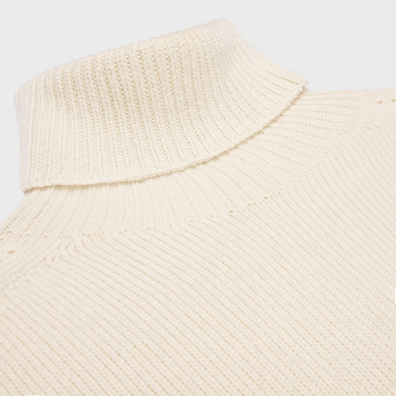 rollkragenpullover aus nahtlosem kaschmir