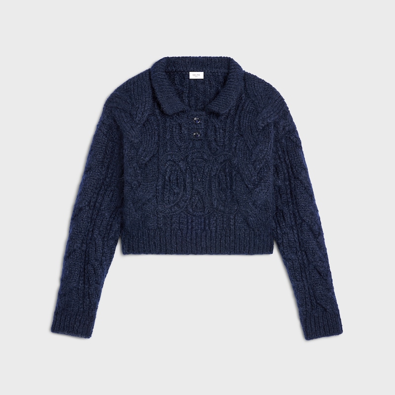 pullover aus aran-mohair und wolle