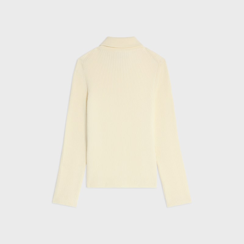 rollkragenpullover aus gestreifter wolle