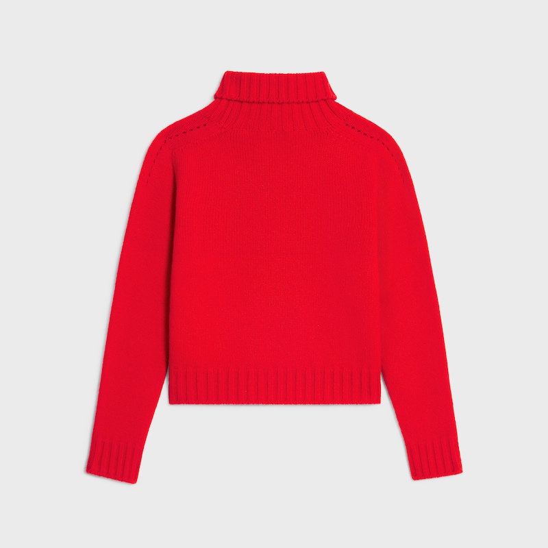rollkragenpullover aus nahtlosem kaschmir