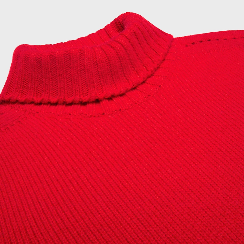rollkragenpullover aus nahtlosem kaschmir