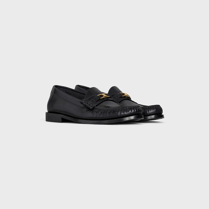 celine luco loafer in poliertem bullsleder