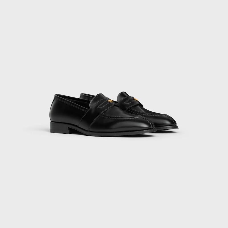celine malaquais triomphe loafer in poliertem bullsleder