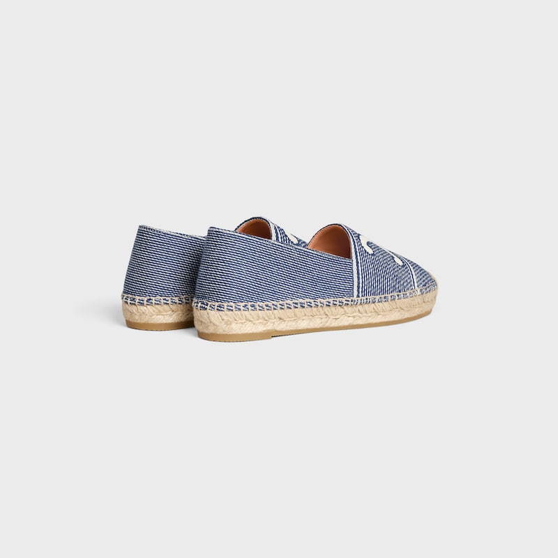 les espadrilles celine in gestreiftem textil mit triomphe