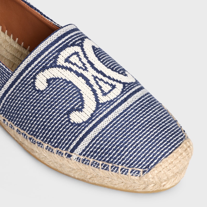 les espadrilles celine in gestreiftem textil mit triomphe