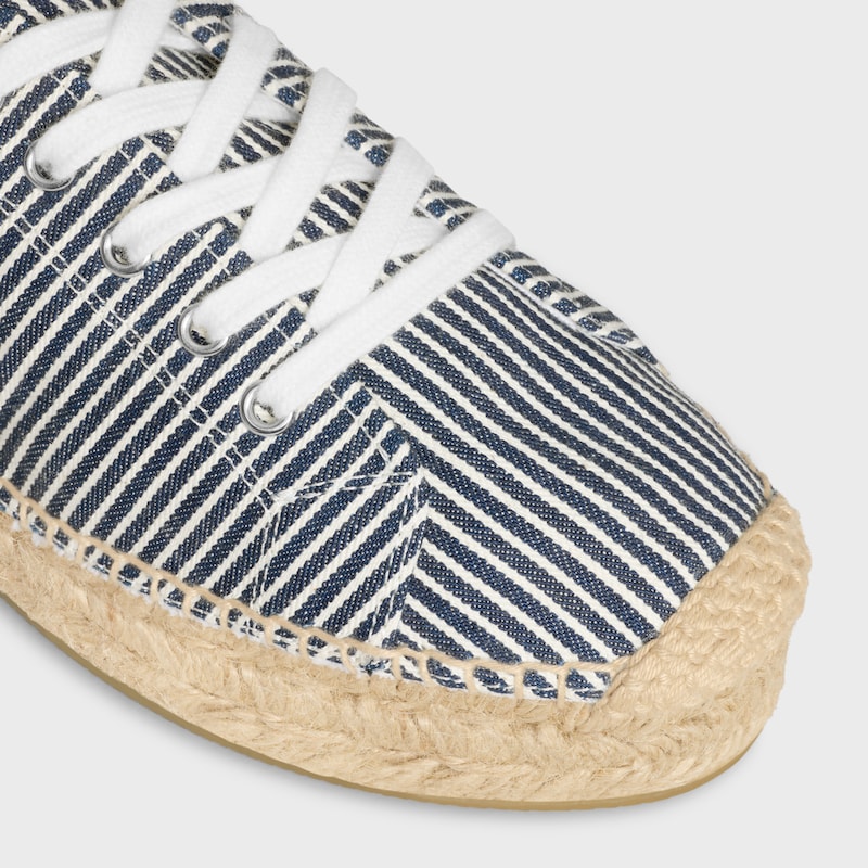 les espadrilles celine lace-up in oshkosh canvas and calfsleder