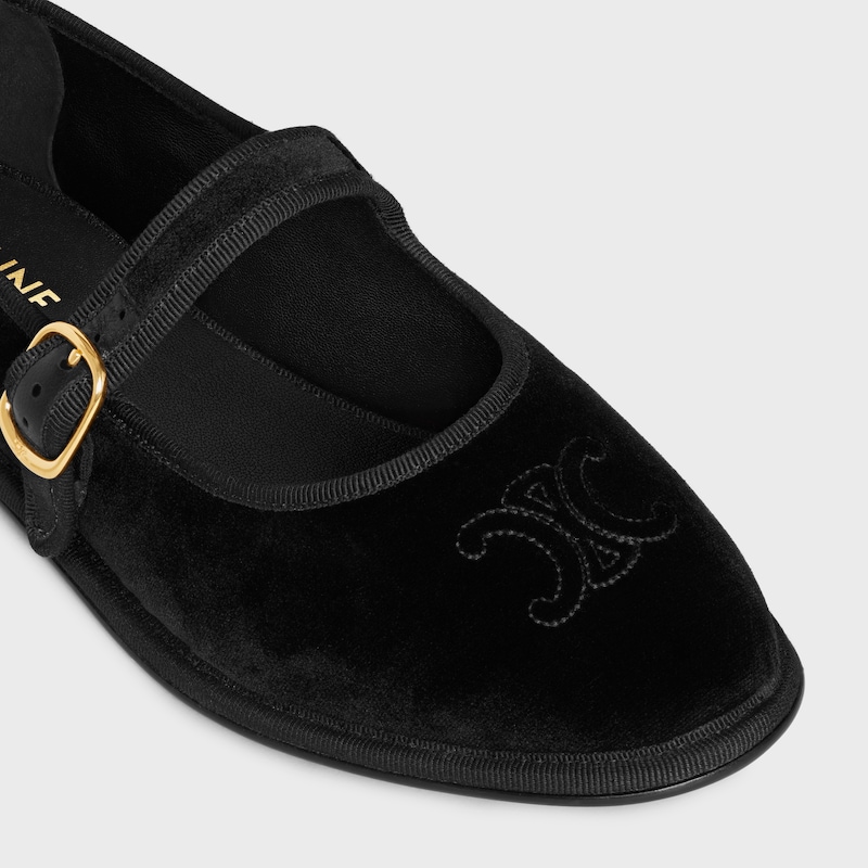 eve triomphe mary-jane ballerina in velvet