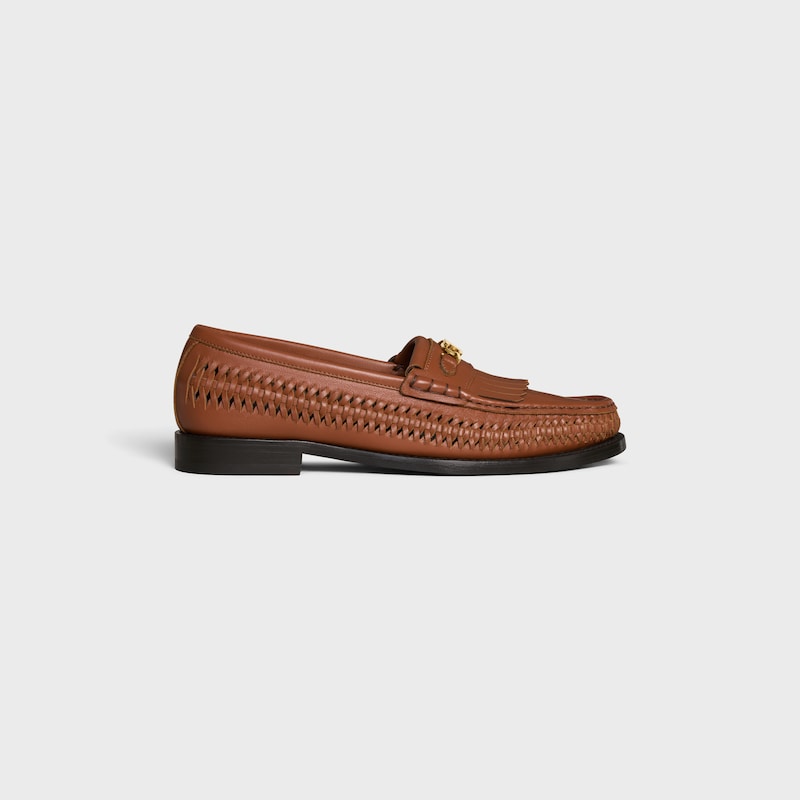 celine luco geschnittene loafer aus kalbsleder