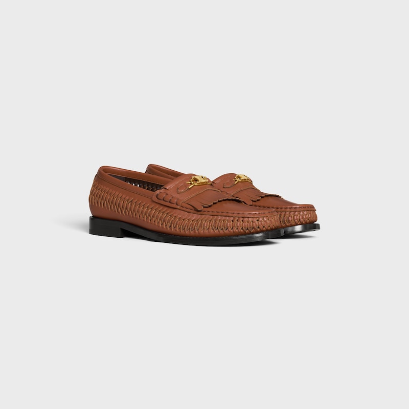 celine luco geschnittene loafer aus kalbsleder