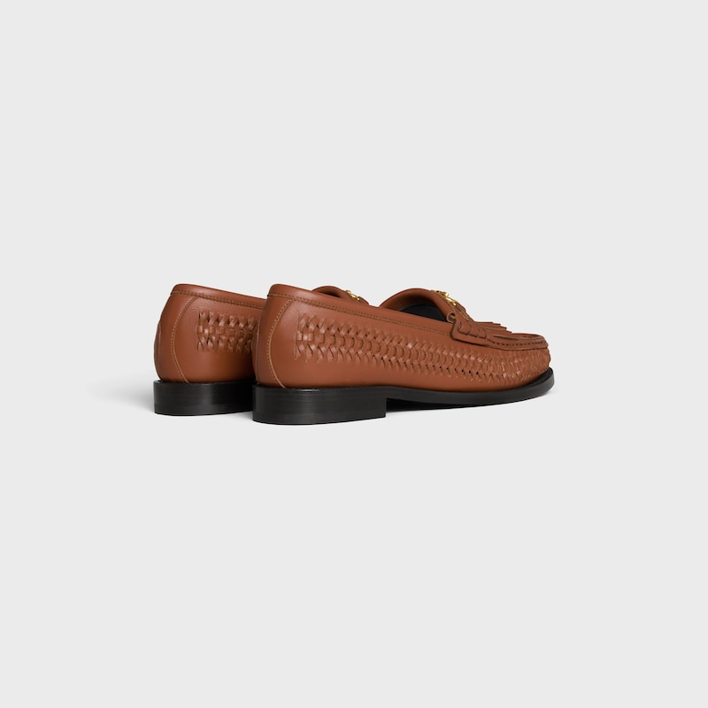 celine luco geschnittene loafer aus kalbsleder