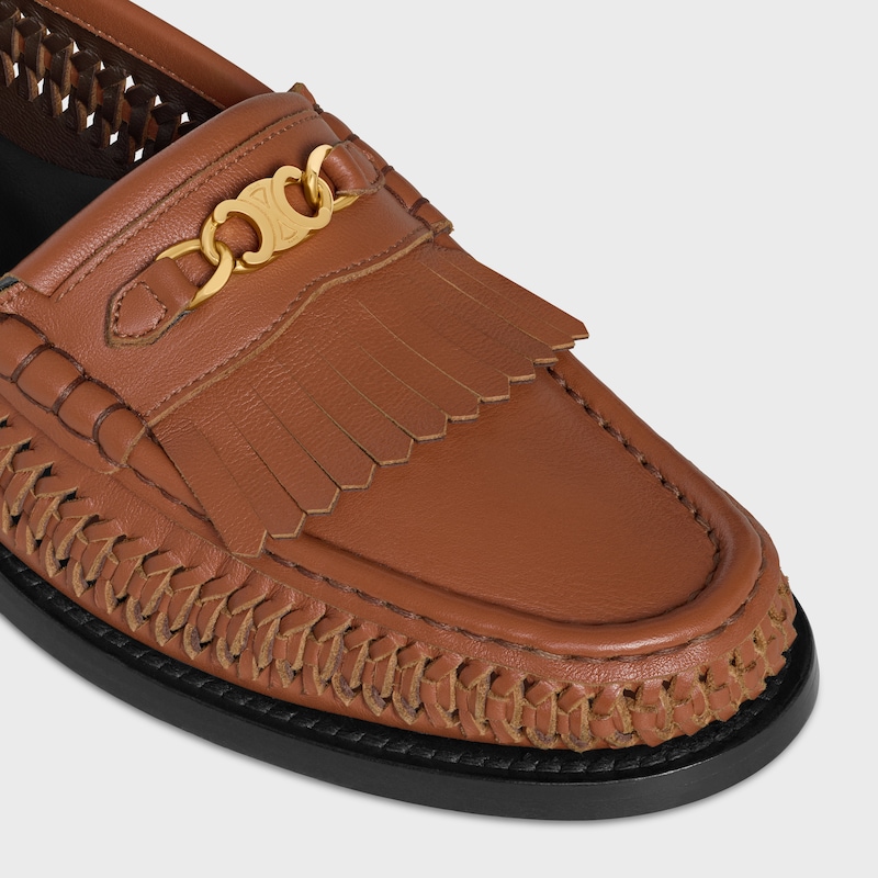 celine luco geschnittene loafer aus kalbsleder