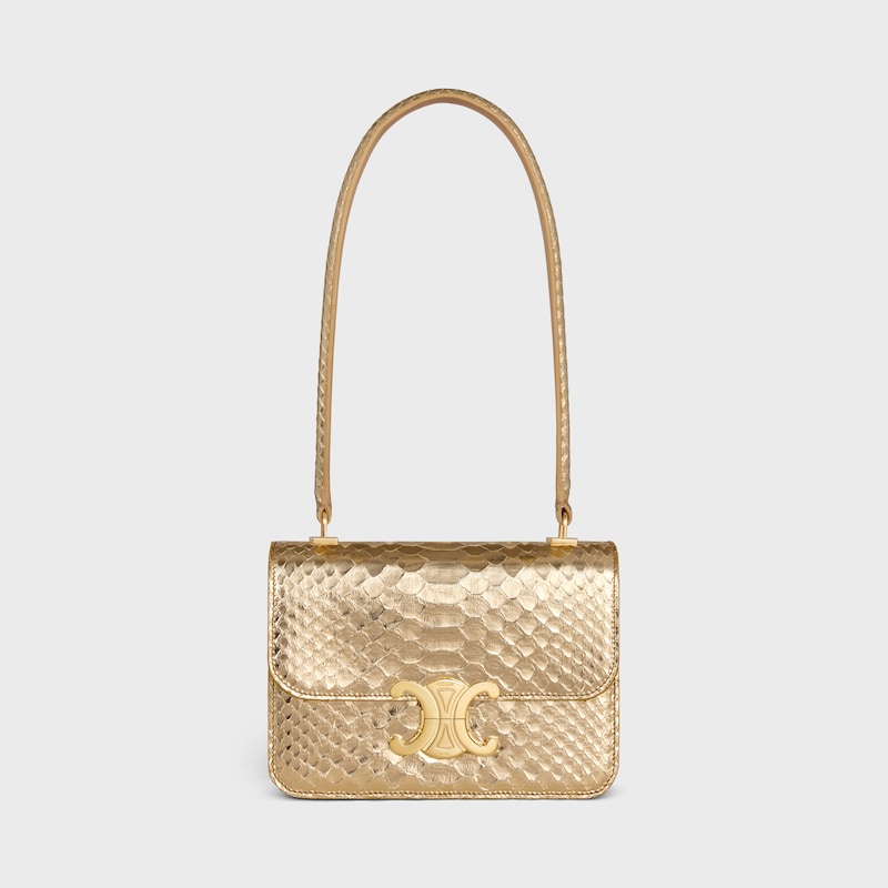 teen garance tasche aus laminiertem pythonleder