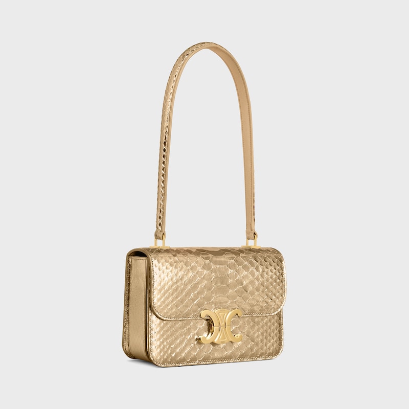 teen garance tasche aus laminiertem pythonleder