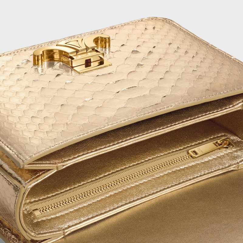 teen garance tasche aus laminiertem pythonleder