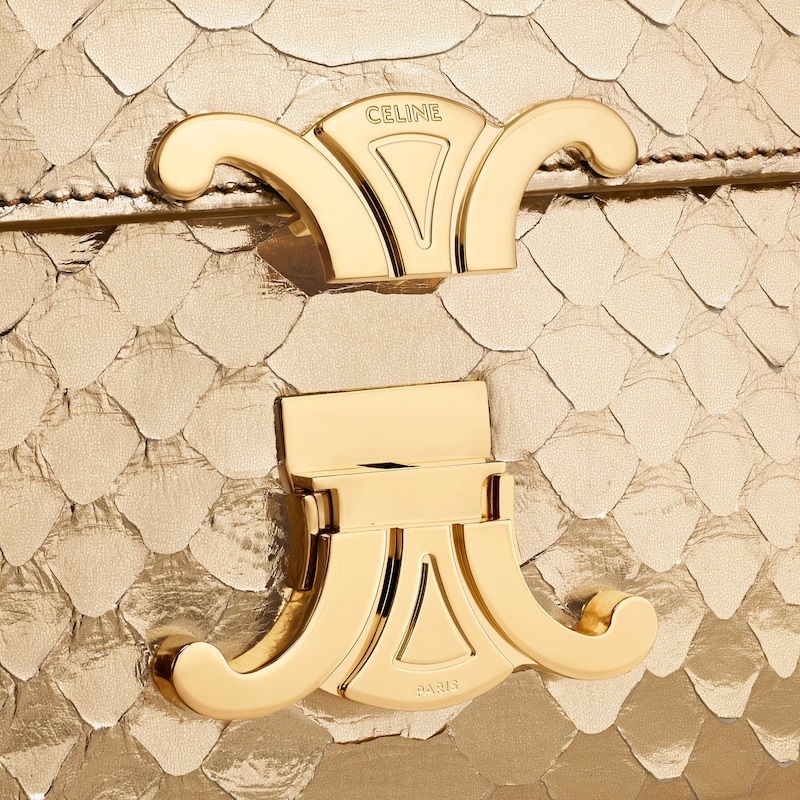 teen garance tasche aus laminiertem pythonleder