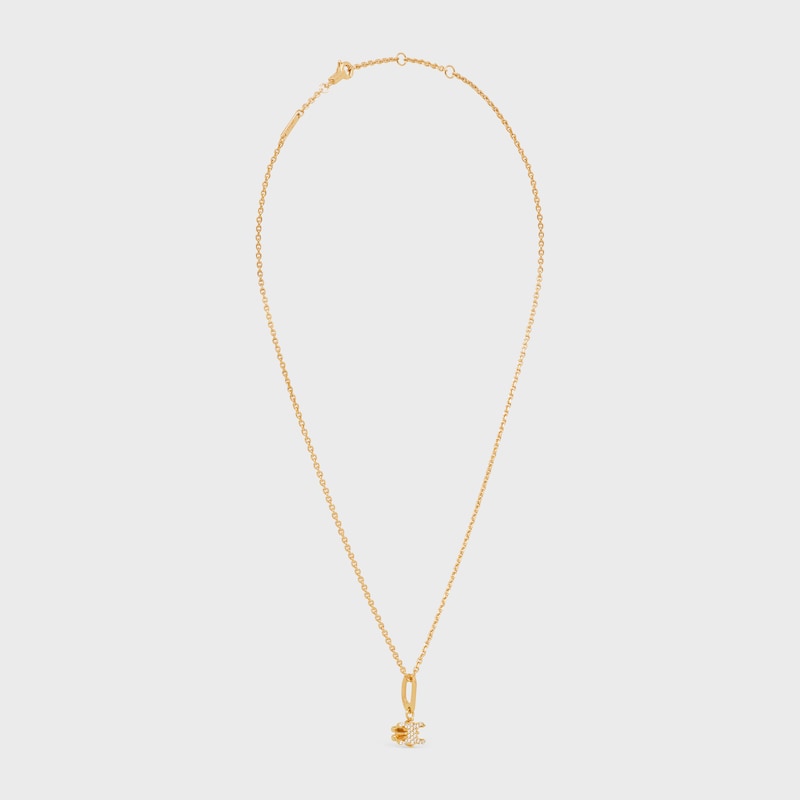 triumphe solitär-sparkle-halskette aus strass und messing mit goldfinish