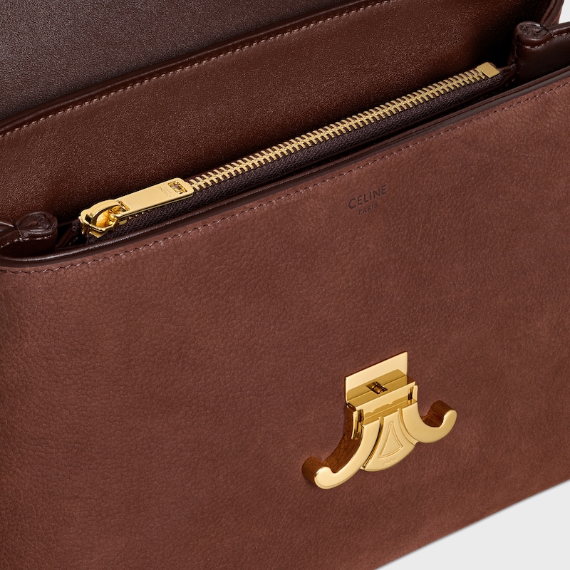 mittlere nino-tasche aus gegennorientiertem nubuk-kalbleder
