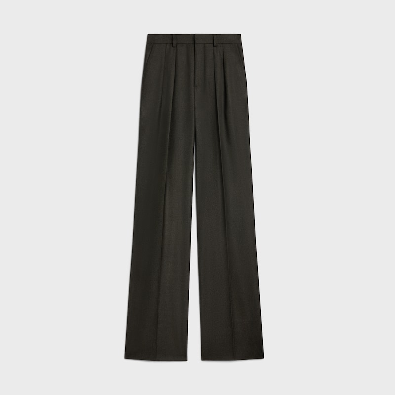 doppelt plissierte tixie-hosen aus kaschmirflanell