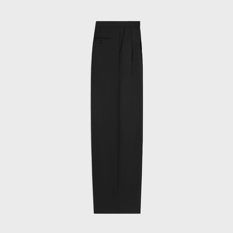 plisseehose aus leichtem wollgabardine