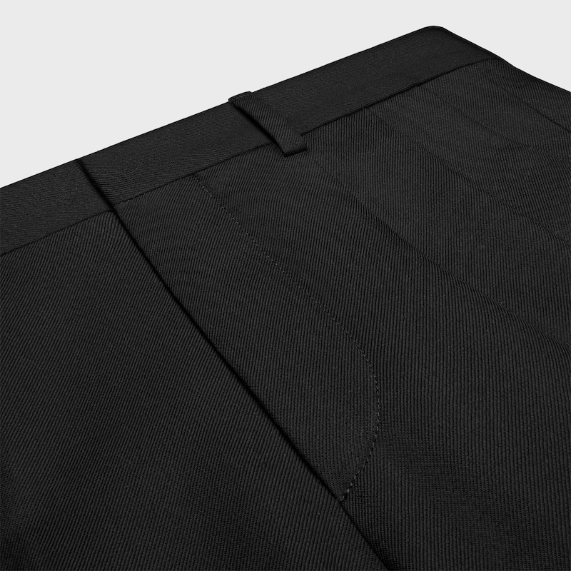 plisseehose aus leichtem wollgabardine