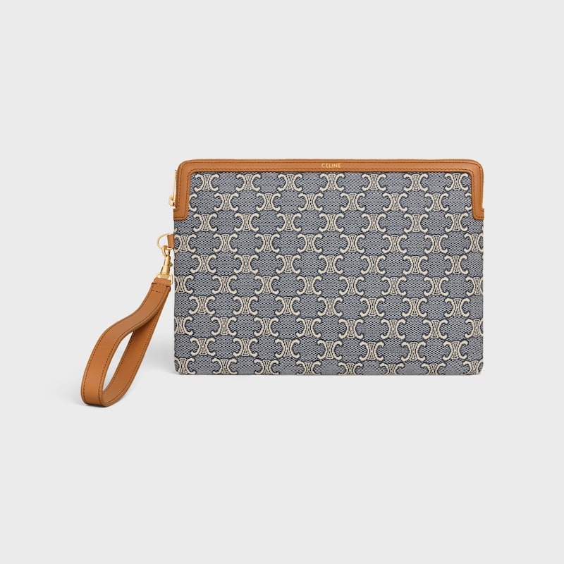 kleine tasche mit trageriemen cuirt triomphe in jacquard triomphe all over