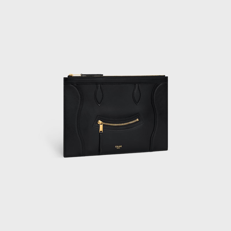 mittlere tasche aus glÄnzendem kalbsleder