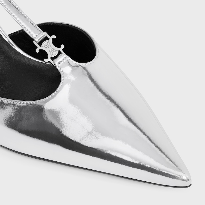 celine kitten t-bar strap pumps in spiegellaminiertem kalbsleder