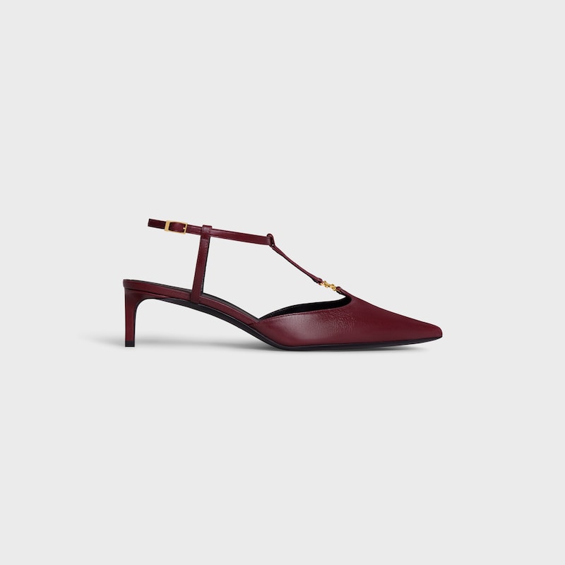 celine kitten t-bar strap pumps in lammfell