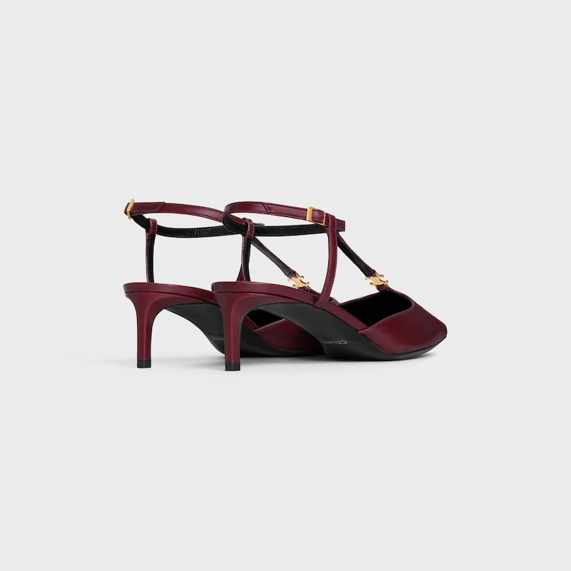 celine kitten t-bar strap pumps in lammfell