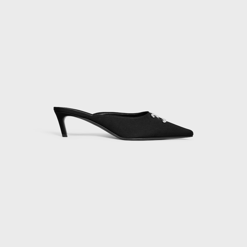 celine alma triomphe mule aus gros-grain-gewebe