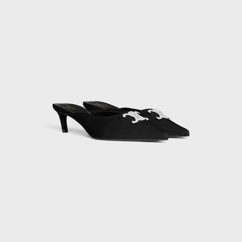 celine alma triomphe mule aus gros-grain-gewebe