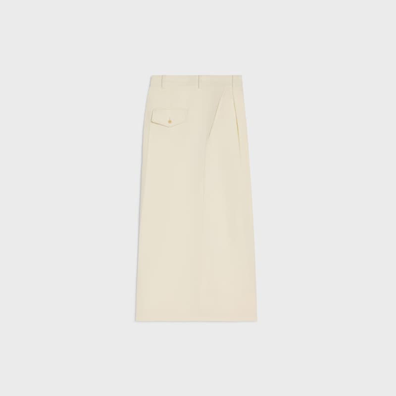 montauk cropped pants in diagonal wool