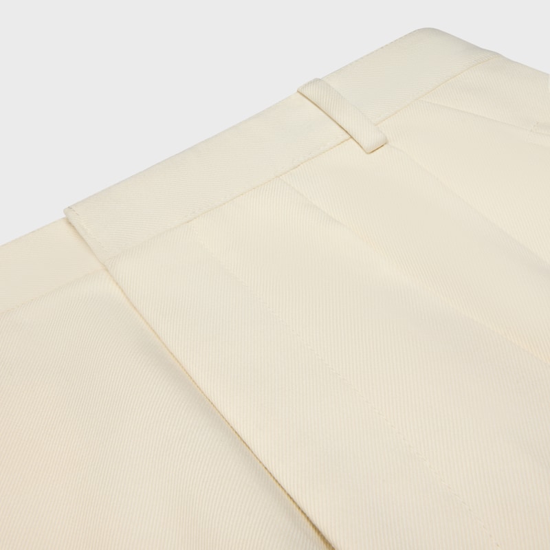 montauk cropped pants in diagonal wool