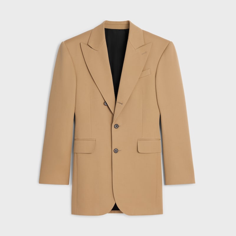 colonne-jacke aus diagonal geflochtener wolle
