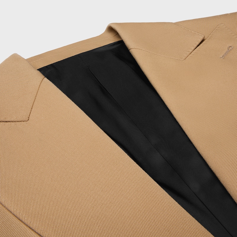 colonne-jacke aus diagonal geflochtener wolle
