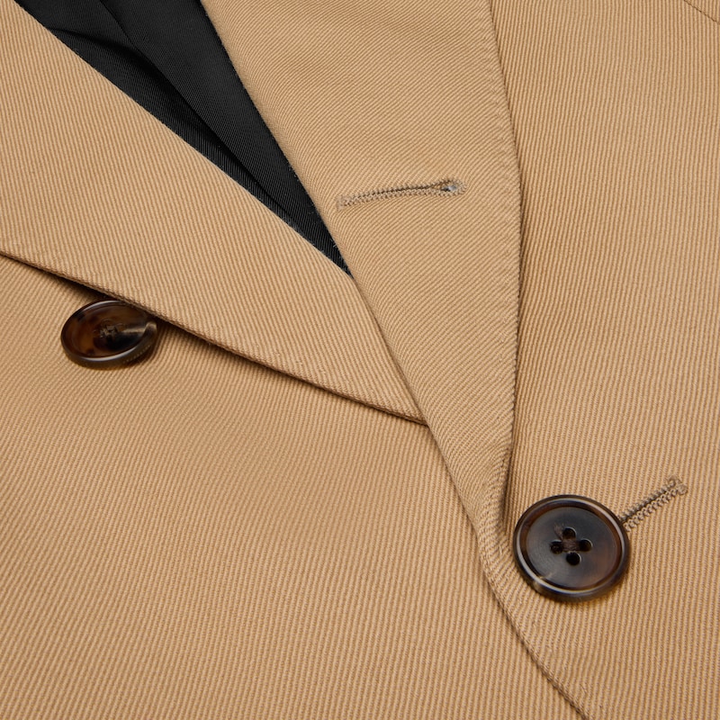 colonne-jacke aus diagonal geflochtener wolle