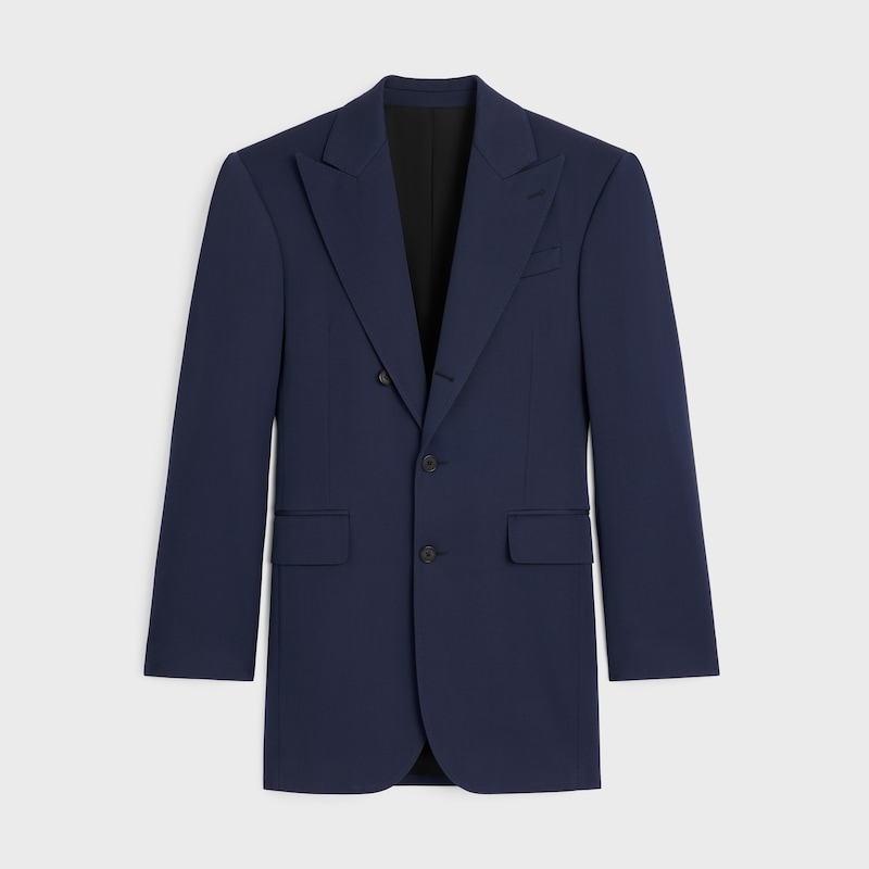 colonne-jacke aus diagonal geflochtener wolle