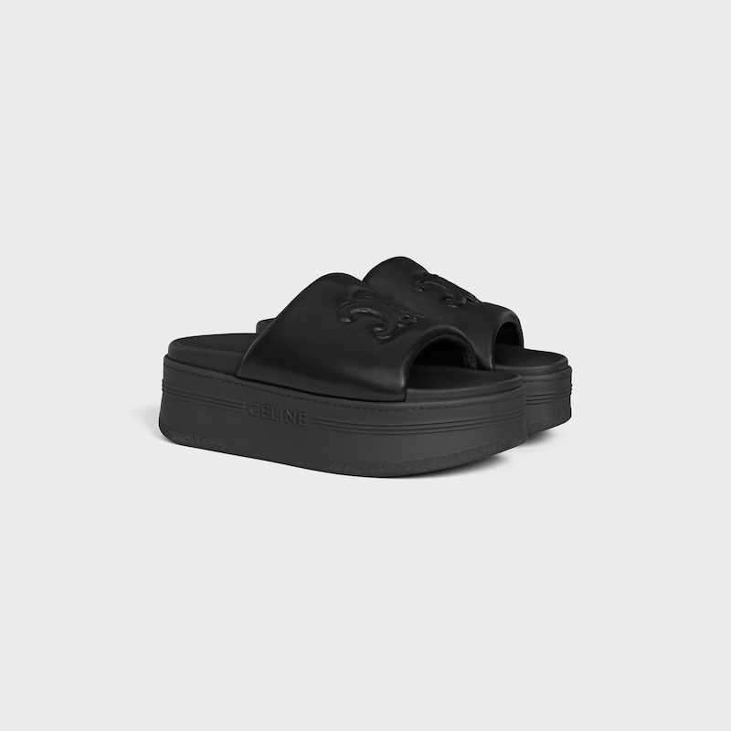 celine block slide mit triomphe in lammleder