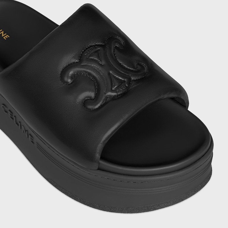 celine block slide mit triomphe in lammleder