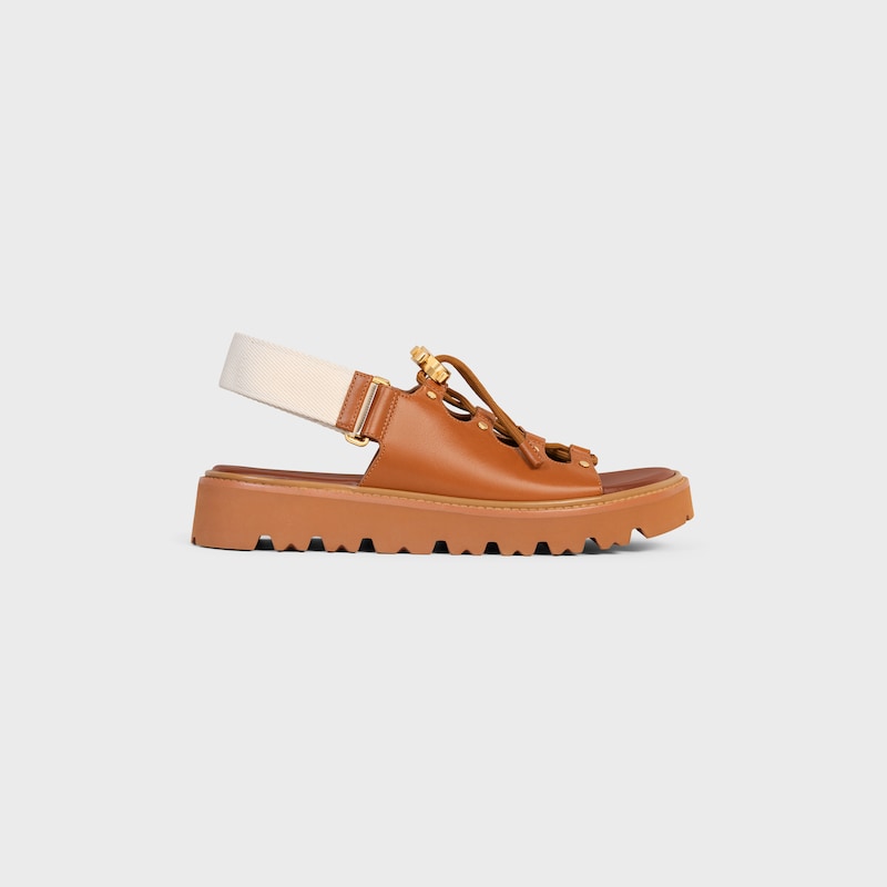 celine billie chunky sandale aus kalbsleder und textil